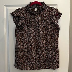 On My Heart Brown Ditsy Floral Blouse